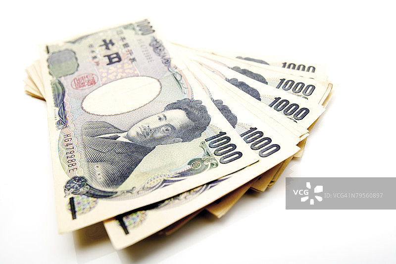 日式票据特写图片素材