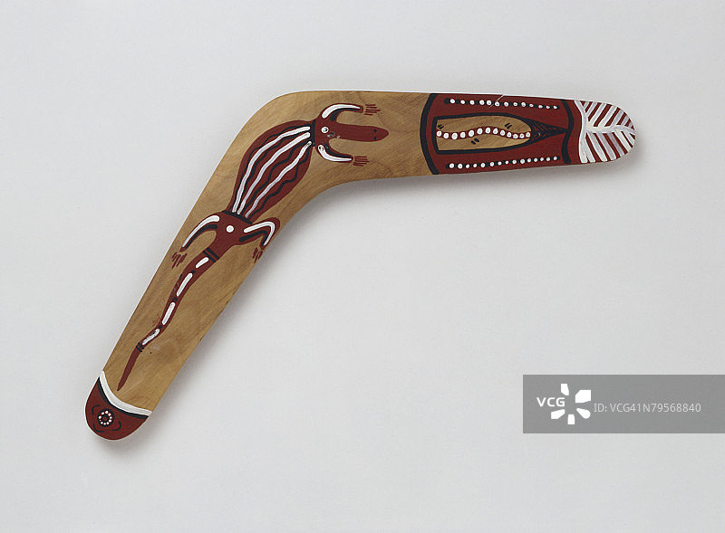 木制回旋镖特写图片素材