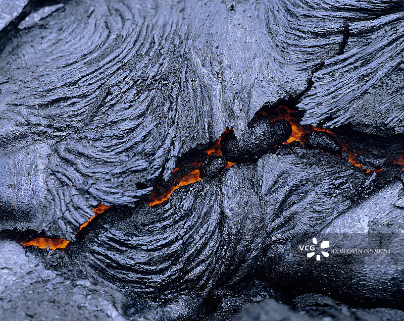 夏威夷大岛熔岩裂缝图片素材