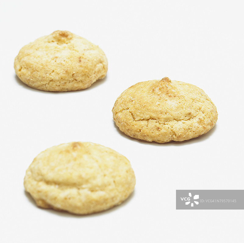 椰子蛋白杏仁饼干特写图片素材