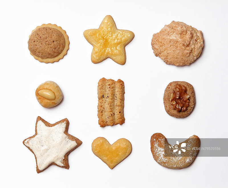 各种圣诞饼干特写图片素材