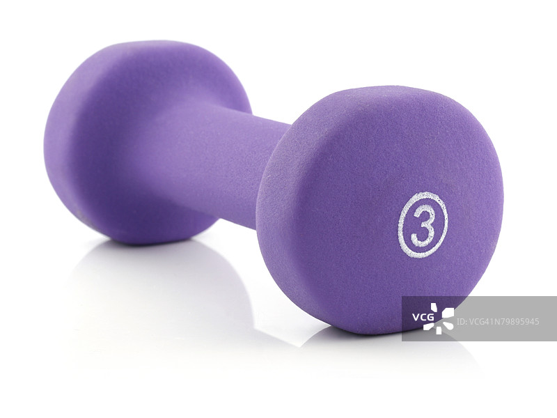 三磅的健身手哑铃。图片素材