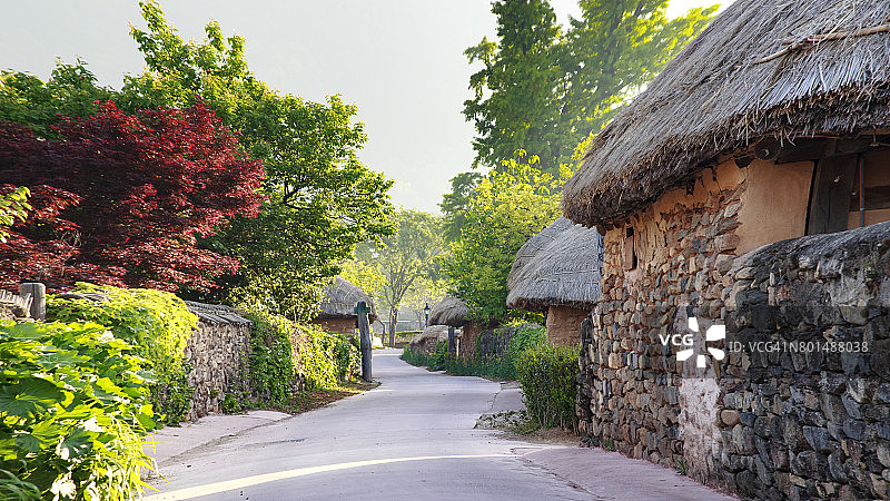 顺天市乐安邑城民俗村的小路图片素材