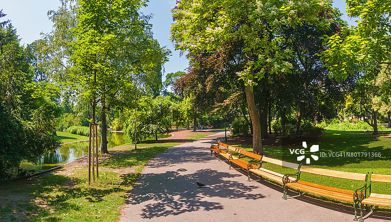 维也纳城市公园，奥地利图片素材