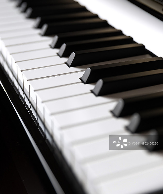 钢琴和钢琴键盘图片素材