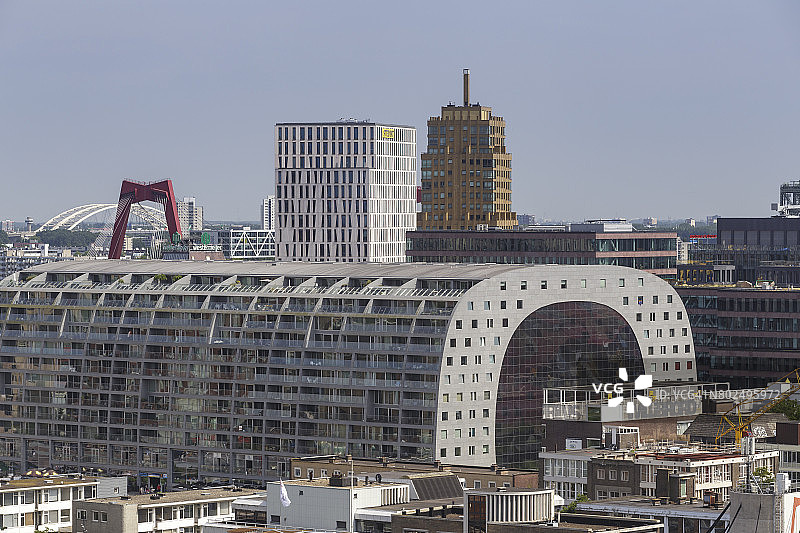 俯瞰鹿特丹的Markt Hall市场图片素材