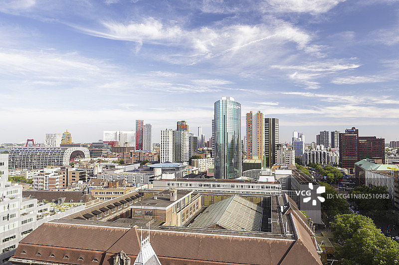 荷兰鹿特丹的天际线图片素材