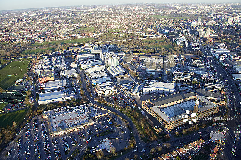 英国 Isleworth Skystudios 东北方向的航拍景观图片素材