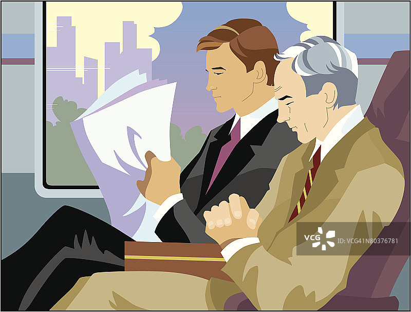 两名商人通勤图片素材