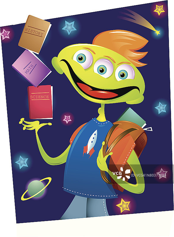 三眼外星学生图片素材