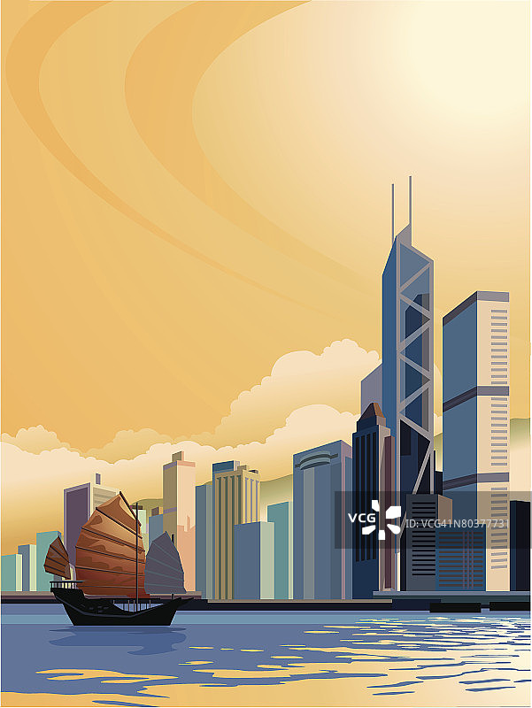 香港海港景色图片素材