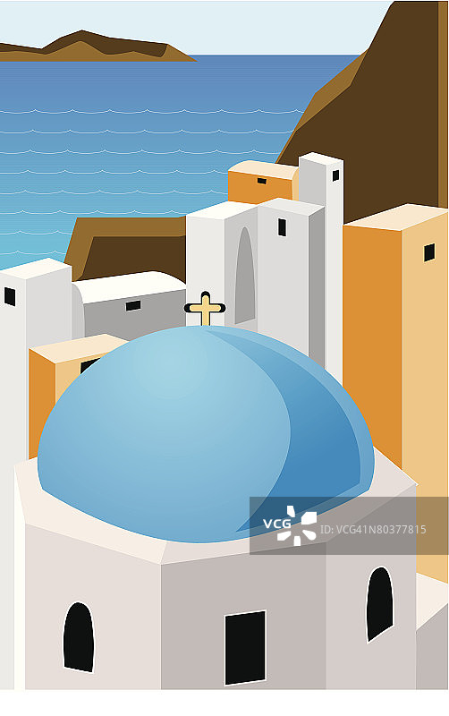 希腊圣托里尼岛图片素材