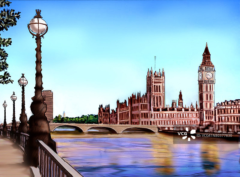 伦敦议会大厦图片素材