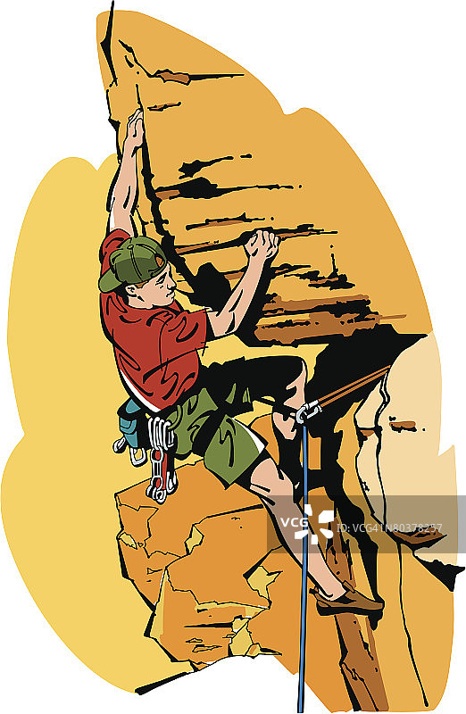 攀岩者图片素材