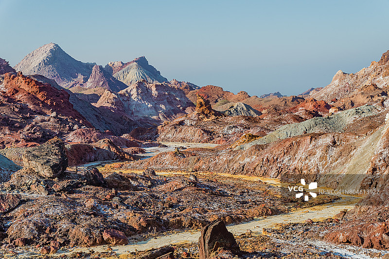 霍尔木兹岛彩虹谷风光，伊朗南部霍尔木兹甘省，波斯湾图片素材
