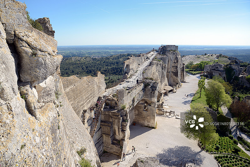 法国普罗旺斯莱博城堡遗址图片素材