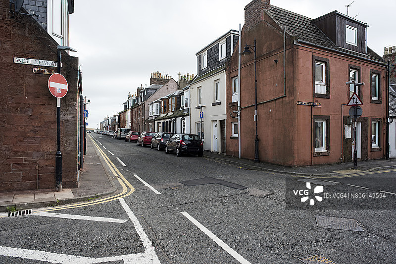 英国苏格兰安格斯地区阿布罗斯市中心图片素材