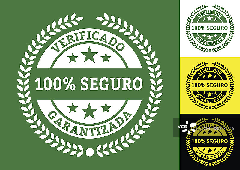 具有多种变体的安全矢量图形徽章图片素材