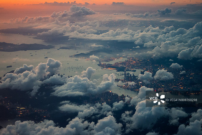 香港鸟瞰图图片素材