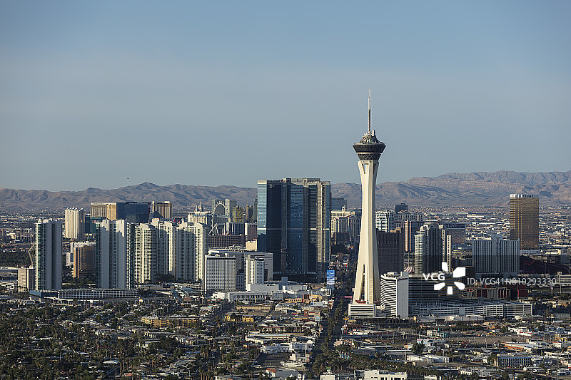 拉斯维加斯北部向南方向航拍照片图片素材