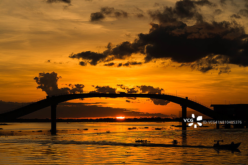 巴拉圭河日落图片素材