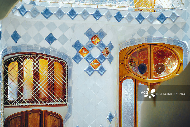 巴塞罗那巴特罗之家的楼梯图片素材