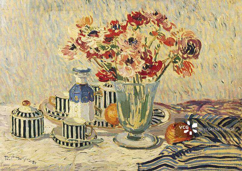 静物画与银莲花图片素材