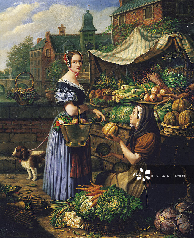 比利时布鲁日的市场摊位图片素材