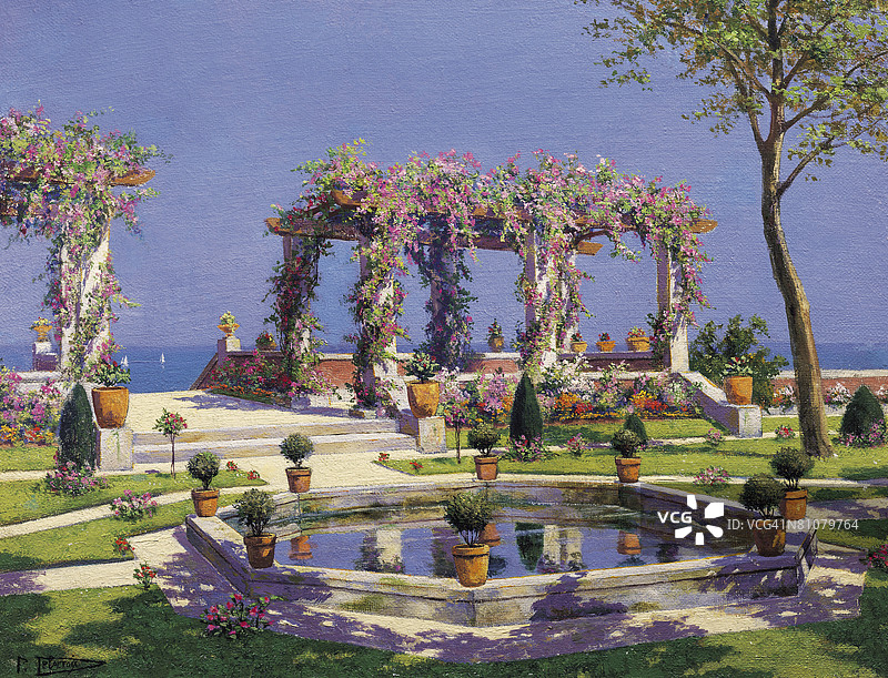 海边的凉亭图片素材