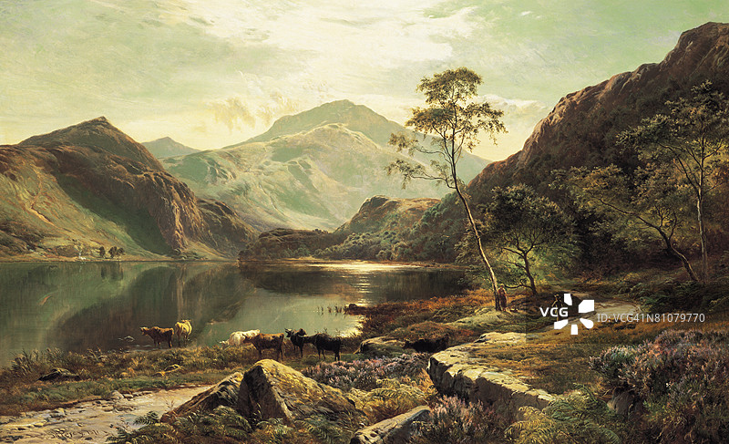 苏格兰洛赫洛蒙德，1871年图片素材