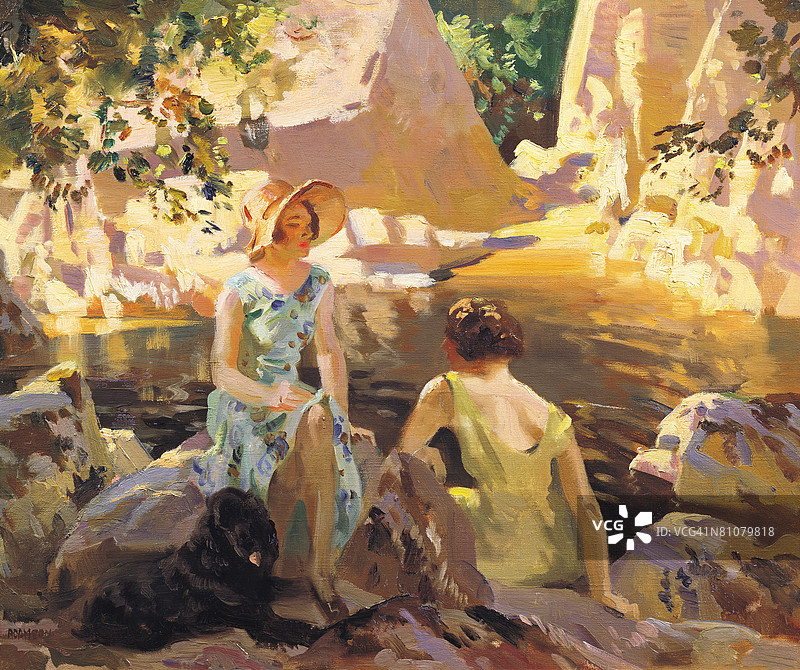 夏日炎炎中的休息图片素材