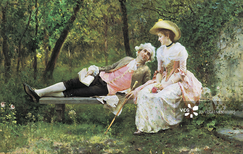 浪漫的邂逅图片素材