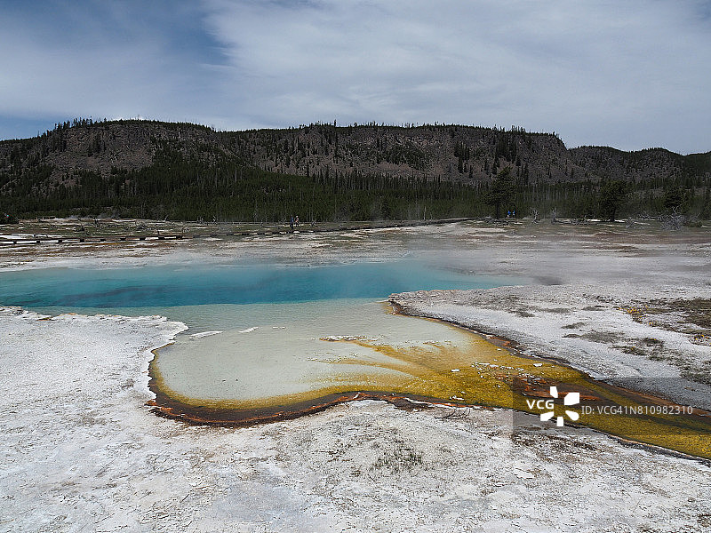 黄石国家公园的蓝宝石池，怀俄明州图片素材