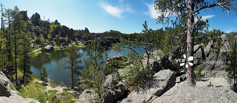南达科他州西尔万湖全景图片素材