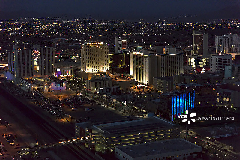 拉斯维加斯北部向南方向航拍照片图片素材