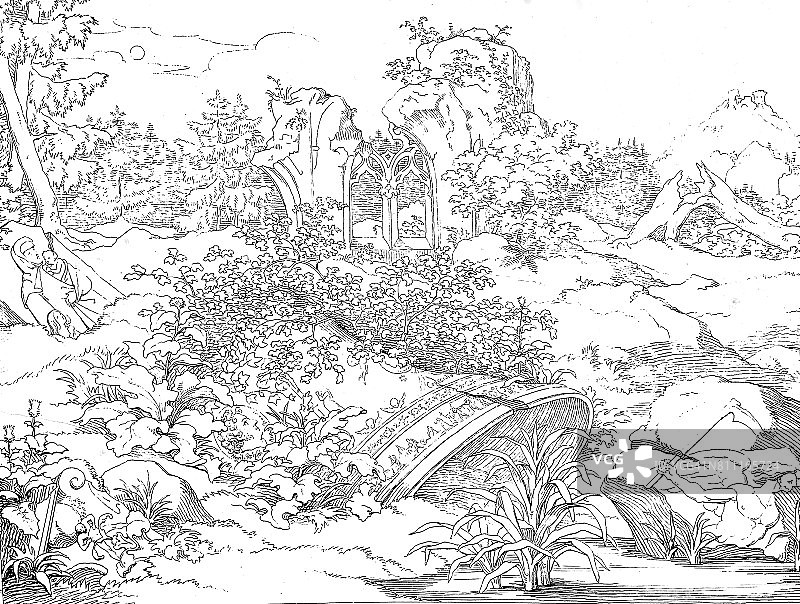 被自然侵蚀的破旧钟图片素材