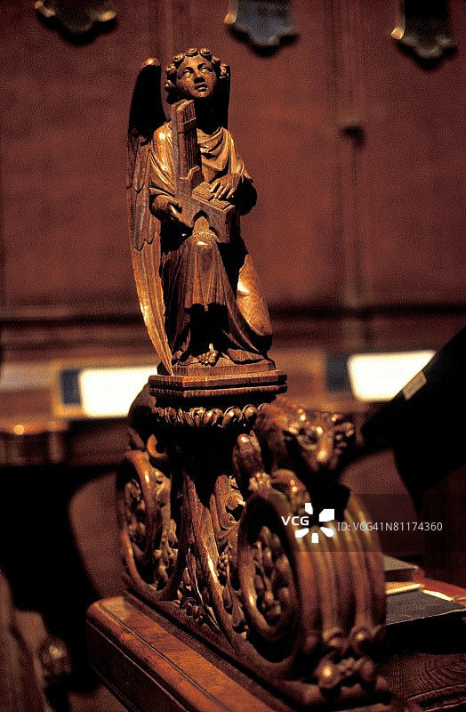 木雕天使图片素材