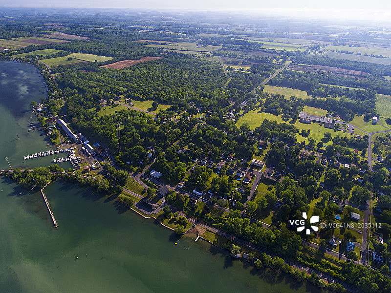 卡尤加湖乡村航拍图片素材