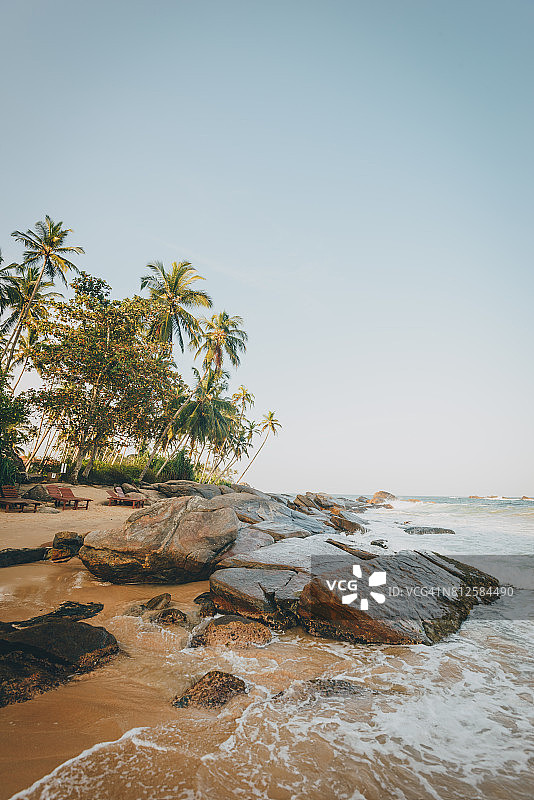 坦加勒度假海滩图片素材