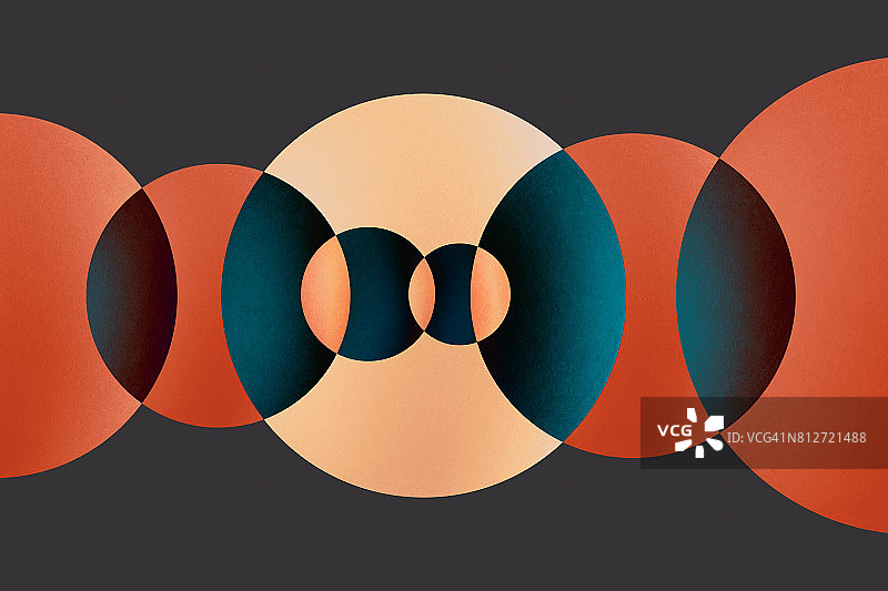 重叠的彩色圆圈图片素材