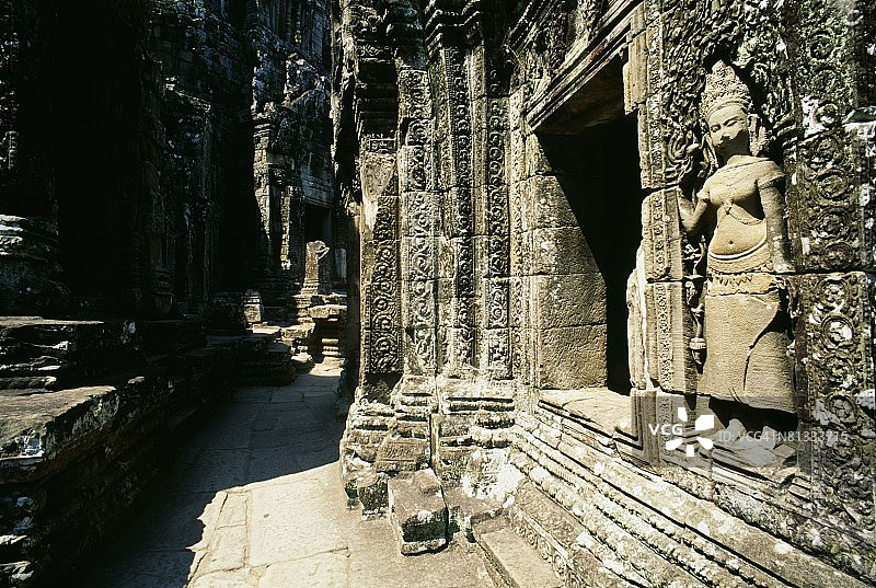 柬埔寨吴哥通王城的巴戎寺图片素材