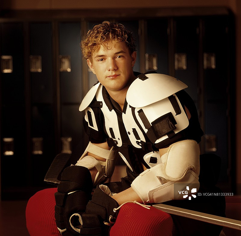 曲棍球运动员的肖像图片素材