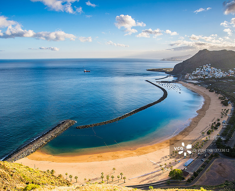 加那利群岛特雷西塔斯黄色沙滩图片素材
