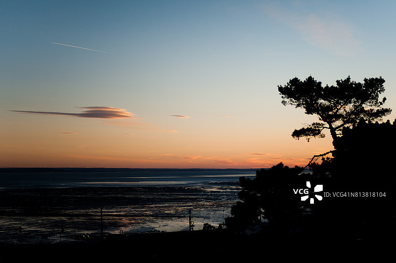 埃塞克斯郡滨海绍森德日落图片素材