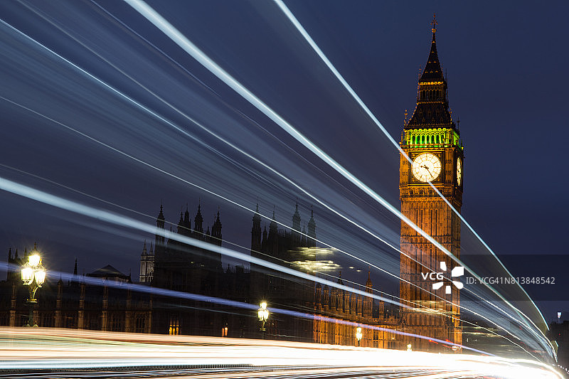 夜晚的大本钟图片素材