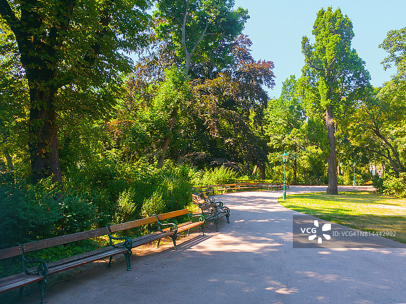 维也纳城市公园，奥地利图片素材