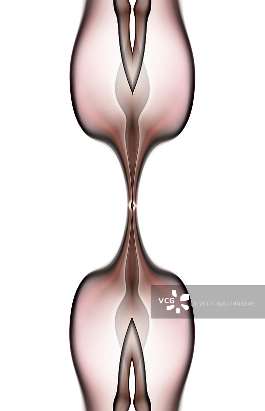 白色背景上的粉色对称圆形烟雾图片素材