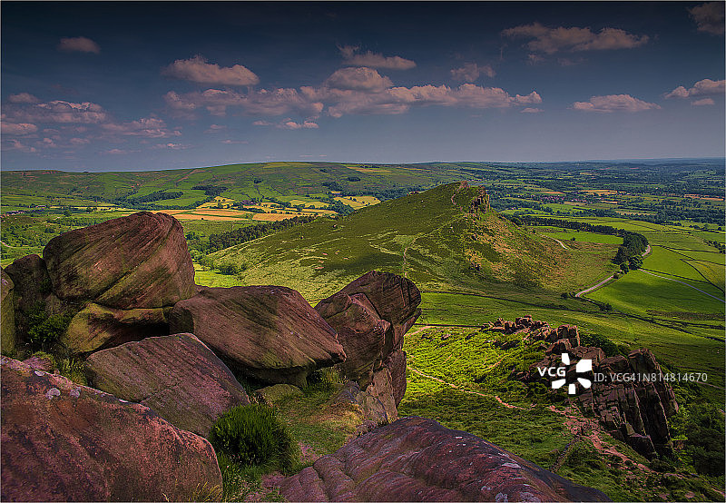 英国德比郡峰区国家公园的迷人景色图片素材