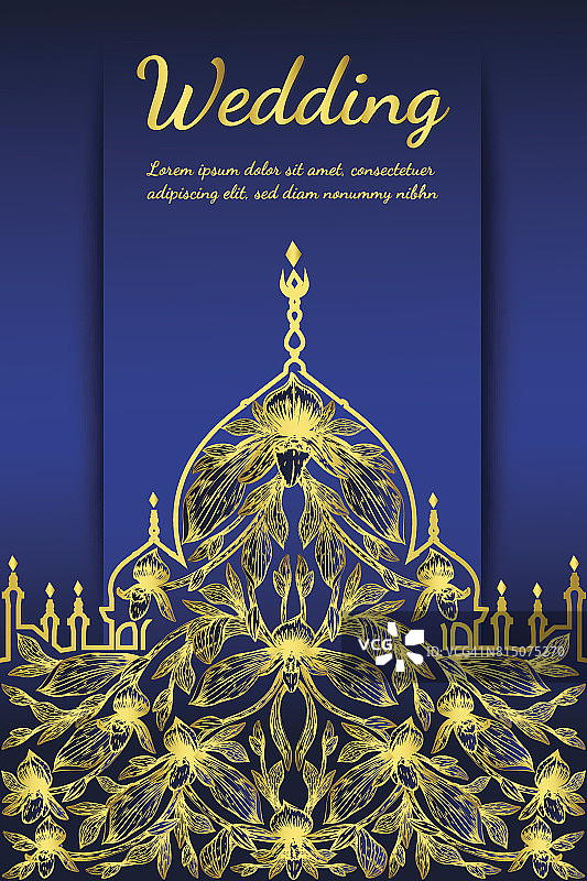 手绘兜兰贺卡图片素材