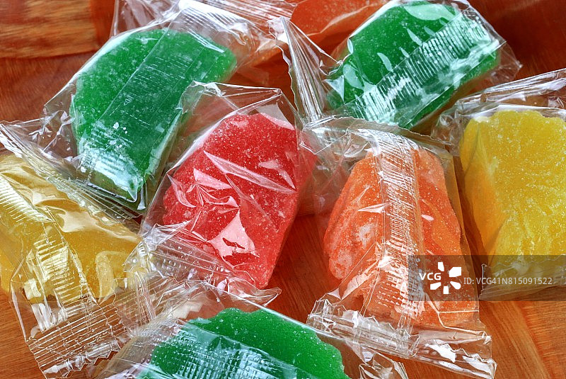 彩色糖果特写镜头图片素材